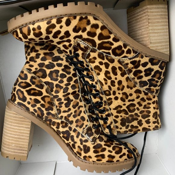 DOLCE VITA LEOPARD LEATHER & DYED CALF HAIR BOOT - Picture 2 of 3